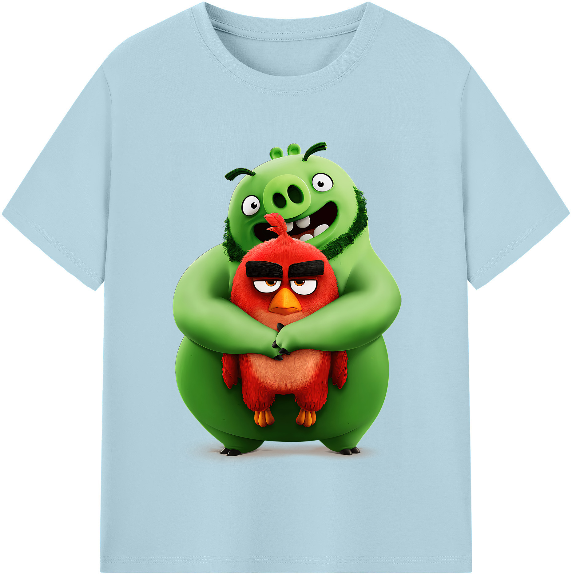 （画像用） Angry Birds アングリーバード 綿100％半袖Tシャツ（フロントプリント）